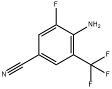 Benzonitrile, 4-amino-3-fluoro-5-(trifluoromethyl)- Struktur