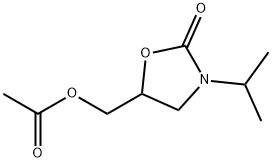 2-Oxazolidinone, 5-[(acetyloxy)methyl]-3-(1-methylethyl)- Struktur