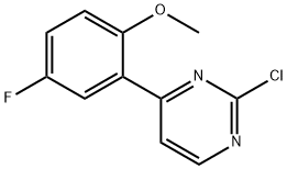 2-Chloro-4-(5-fluoro-2-methoxy-phenyl)-pyrimidine Struktur