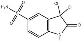 1H-Indole-5-sulfonamide, 3,3-dichloro-2,3-dihydro-2-oxo- Struktur