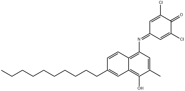 7-(n-decyl)-2-methyl-4-(3',5'-dichlorophen-4'-one)indonaphthal-1-ol Struktur