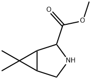 3-Azabicyclo[3.1.0]hexane-2-carboxylic acid, 6,6-dimethyl-, methyl ester Struktur