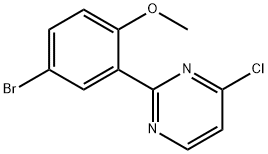 2-(5-Bromo-2-methoxyphenyl)-4-chloropyrimidine Struktur