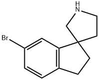 Spiro[1H-indene-1,3'-pyrrolidine], 6-bromo-2,3-dihydro- Struktur