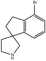 Spiro[1H-indene-1,3'-pyrrolidine], 4-bromo-2,3-dihydro- Struktur