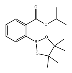 Benzoic acid, 2-(4,4,5,5-tetramethyl-1,3,2-dioxaborolan-2-yl)-, 1-methylethyl ester Struktur