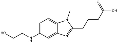 1H-Benzimidazole-2-butanoic acid, 5-[(2-hydroxyethyl)amino]-1-methyl- Struktur