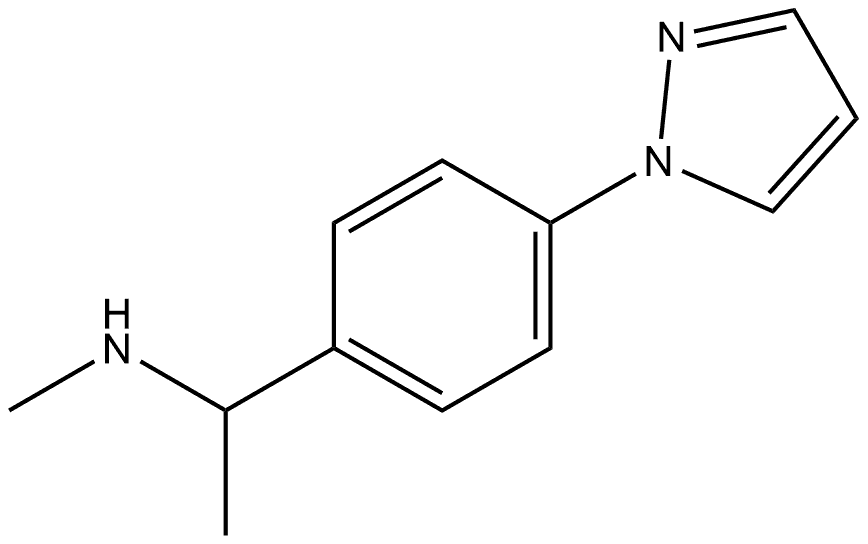 1-(4-(1H-pyrazol-1-yl)phenyl)-N-methylethan-1-amine Struktur