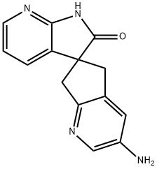 Spiro[6H-cyclopenta[b]pyridine-6,3'-[3H]pyrrolo[2,3-b]pyridin]-2'(1'H)-one, 3-amino-5,7-dihydro- Struktur