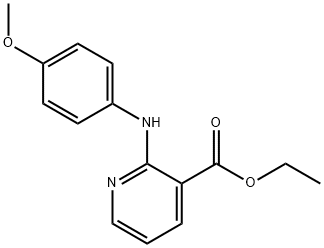 3-Pyridinecarboxylic acid, 2-[(4-methoxyphenyl)amino]-, ethyl ester Struktur