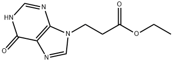 9H-Purine-9-propanoic acid, 1,6-dihydro-6-oxo-, ethyl ester Struktur