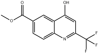 6-Quinolinecarboxylic acid, 4-hydroxy-2-(trifluoromethyl)-, methyl ester Struktur