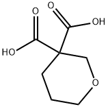 2H-Pyran-3,3(4H)-dicarboxylic acid, dihydro- Struktur