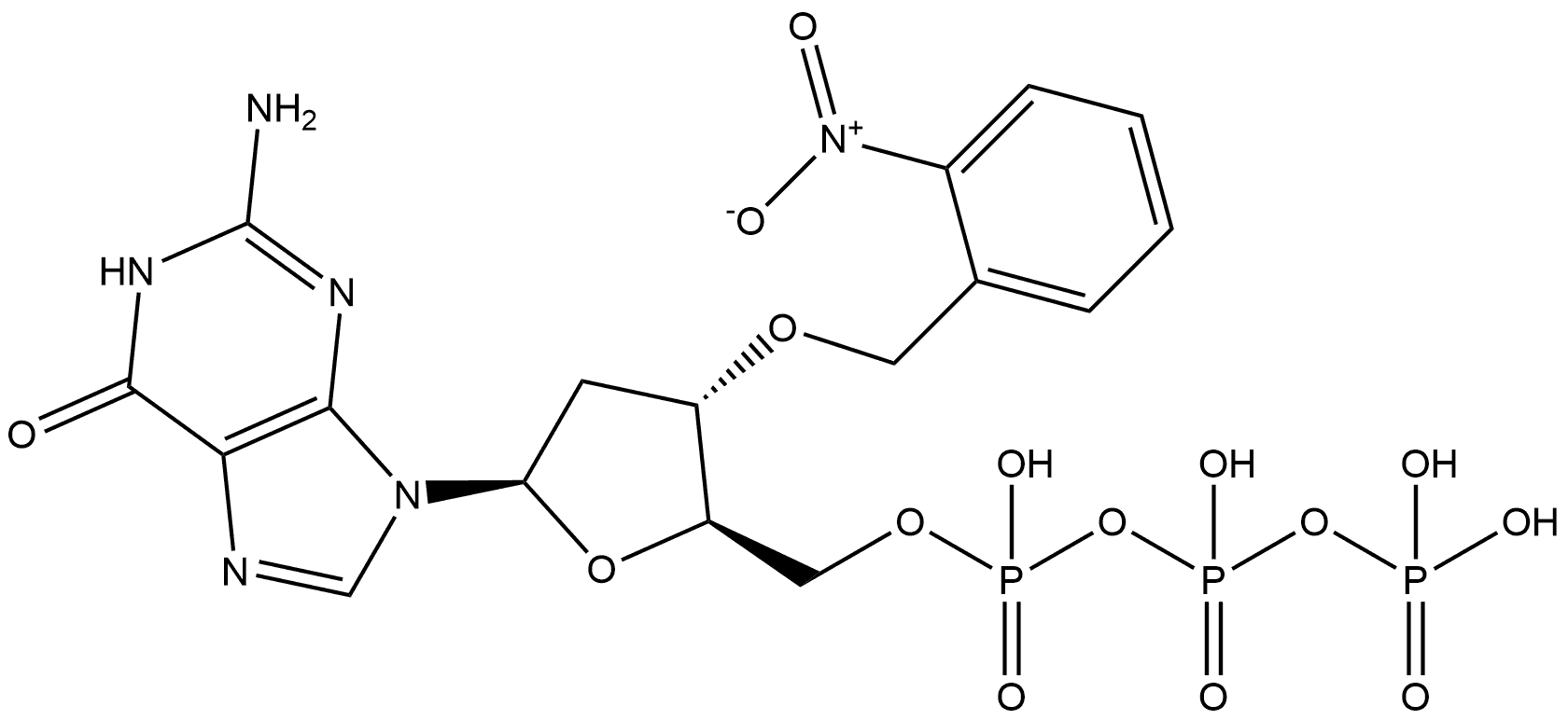 3'-O-(2-Nitrobenzyl)-dGTP 100mM Sodium Solution Structure