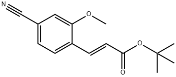 2-Propenoic acid, 3-(4-cyano-2-methoxyphenyl)-, 1,1-dimethylethyl ester, (2E)- Struktur