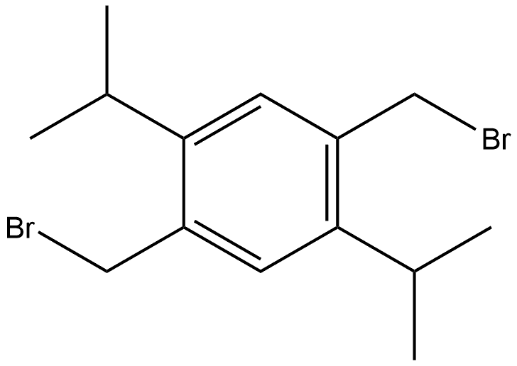 1,4-bis(bromomethyl)-2,5-diisopropylbenzene Struktur