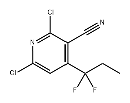 3-Pyridinecarbonitrile, 2,6-dichloro-4-(1,1-difluoropropyl)- 結(jié)構(gòu)式