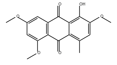 9,10-Anthracenedione, 1-hydroxy-2,5,7-trimethoxy-4-methyl- Struktur