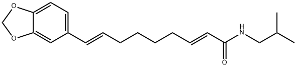 2,8-Nonadienamide, 9-(1,3-benzodioxol-5-yl)-N-(2-methylpropyl)-, (2E,8E)- Struktur