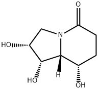 Hexahydro-1,2,8-trihydroxy-[1S(1a,2a,8a,8ab)]-5(1H)-indolizinone Struktur