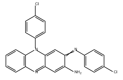 2-Phenazinamine, 5-(4-chlorophenyl)-3-[(4-chlorophenyl)imino]-3,5-dihydro- Struktur