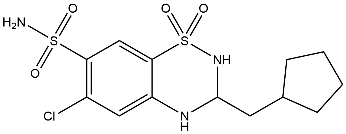 (-)-Cyclopenthiazide Struktur