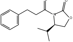 2-Oxazolidinone, 4-(1-methylethyl)-3-(1-oxo-3-phenylpropyl)-, (4R)- Struktur