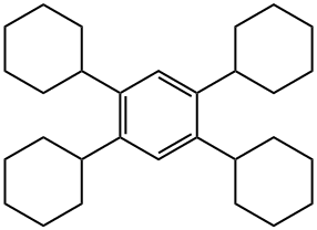 Benzene, 1,2,4,5-tetracyclohexyl- Struktur