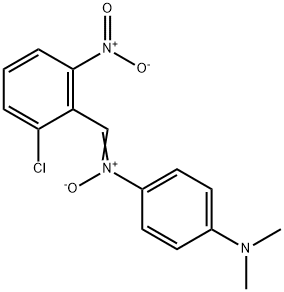 (NZ)-N-[(2-chloro-6-nitrophenyl)methylidene]-4-(dimethylamino)-N-oxidoanilinium Struktur