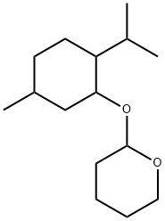 2H-Pyran, tetrahydro-2-[[5-methyl-2-(1-methylethyl)cyclohexyl]oxy]- Struktur