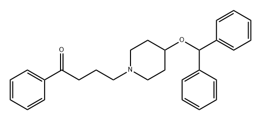 1-Butanone, 4-[4-(diphenylmethoxy)-1-piperidinyl]-1-phenyl- Struktur