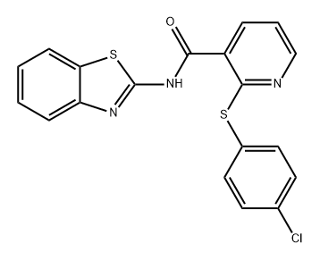 3-Pyridinecarboxamide, N-2-benzothiazolyl-2-[(4-chlorophenyl)thio]-