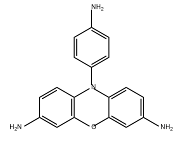 10H-Phenoxazine-3,7-diamine, 10-(4-aminophenyl)- Struktur