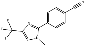 Benzonitrile, 4-[1-methyl-4-(trifluoromethyl)-1H-imidazol-2-yl]- Struktur