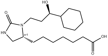 5-(6-carboxyhexyl)-1-(3-cyclohexane-3-hydroxypropyl)-5-deoxyhydantoin Struktur