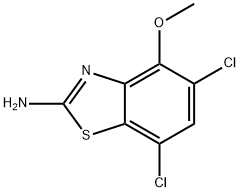 2-Benzothiazolamine, 5,7-dichloro-4-methoxy- Struktur