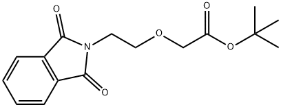 Acetic acid, 2-[2-(1,3-dihydro-1,3-dioxo-2H-isoindol-2-yl)ethoxy]-, 1,1-dimethylethyl ester Struktur