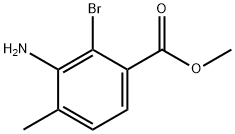 Benzoic acid, 3-amino-2-bromo-4-methyl-, methyl ester Struktur