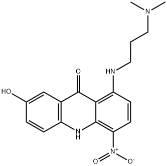 9(10H)-Acridinone, 1-[[3-(dimethylamino)propyl]amino]-7-hydroxy-4-nitro- Struktur