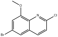 Quinoline, 6-bromo-2-chloro-8-methoxy- Struktur