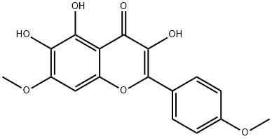 3,5,6-trihydroxy-4',7'-dimethoxyflavone Struktur