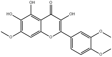 3,5,6-trihydroxy-3',4',7'-trimethoxyflavone Struktur