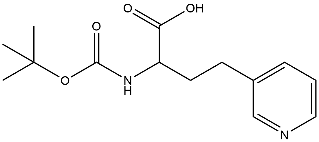 3-Pyridinebutanoic acid, α-[[(1,1-dimethylethoxy)carbonyl]amino]- Struktur