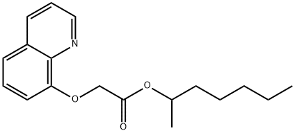 Acetic acid, 2-(8-quinolinyloxy)-, 1-methylhexyl ester Struktur