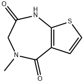 4-Methyl-3,4-dihydro-1H-thieno[2,3-e][1,4]diazepine-2,5-dione Struktur