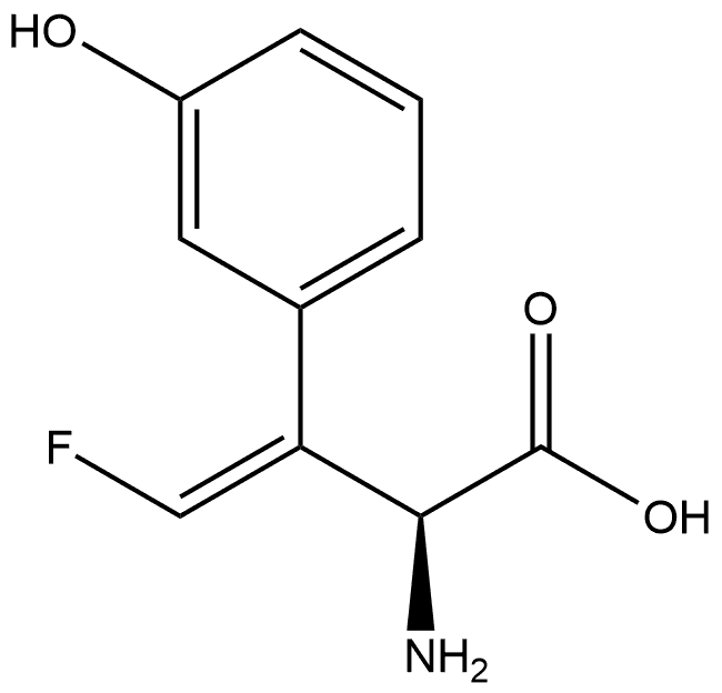 β-[(E)-Fluoromethylene]-3-hydroxyphenylalanine Struktur