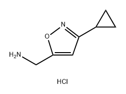 5-Isoxazolemethanamine, 3-cyclopropyl-, hydrochloride (1:1) Struktur