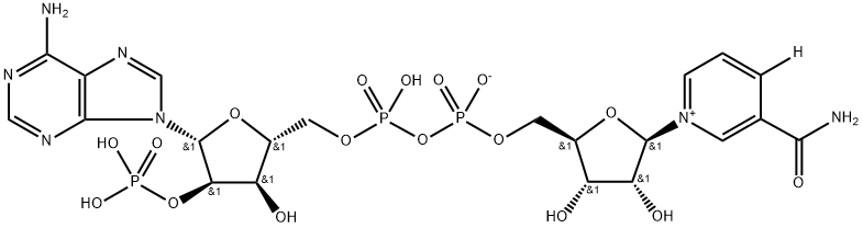 Adenosine 5'-(trihydrogen diphosphate), 2'-(dihydrogen phosphate), P'→5'-ester with 3-(aminocarbonyl)-1-β-D-ribofuranosylpyridinium-4-t, inner salt Struktur