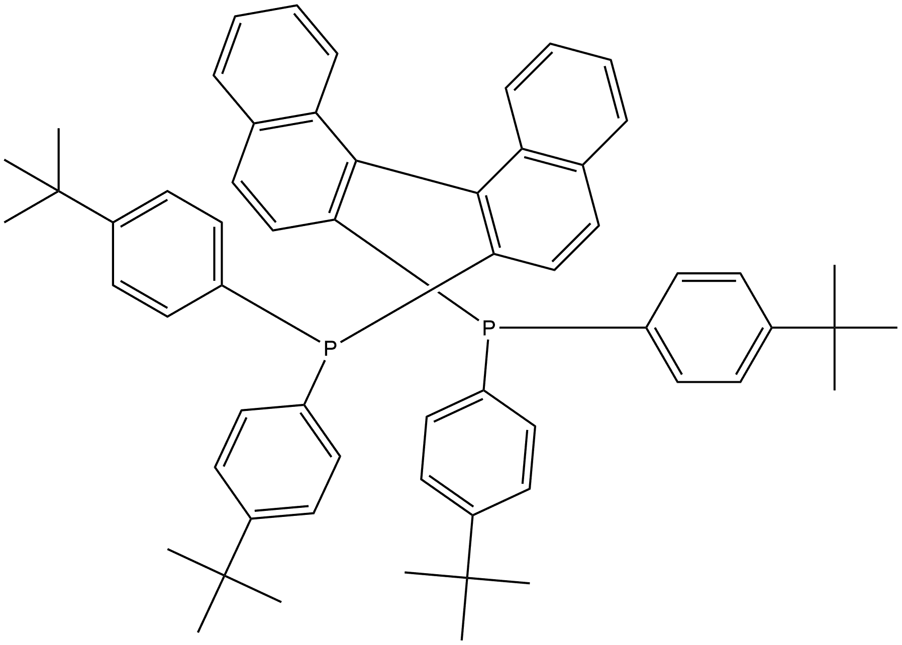 Phosphine, (1S)-[1,1'-binaphthalene]-2,2'-diylbis[bis[4-(1,1-dimethylethyl)phenyl]- (9CI) Struktur