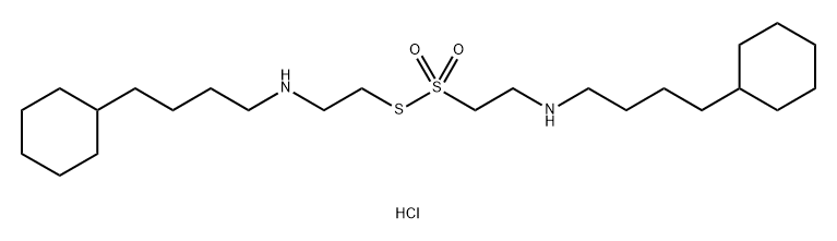 Ethanesulfonothioicacid, 2-[(4-cyclohexylbutyl)amino]-, S-[2-[(4-cyclohexylbutyl)amino]ethyl]ester, hydrochloride (1:2) Struktur